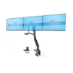 Picture of Startech.Com Crossbar Triple Monitor Desk Mount for Up To Three 27in Screens, Vesa 75x75/100x100, Tool-Less Arm Adjustments, C-Clamp/Grommet, Spring-Assisted Arm - 3M1a3sg-Monitor-Arm
