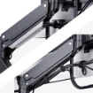 Picture of Startech.Com Crossbar Triple Monitor Desk Mount for Up To Three 27in Screens, Vesa 75x75/100x100, Tool-Less Arm Adjustments, C-Clamp/Grommet, Spring-Assisted Arm - 3M1a3sg-Monitor-Arm