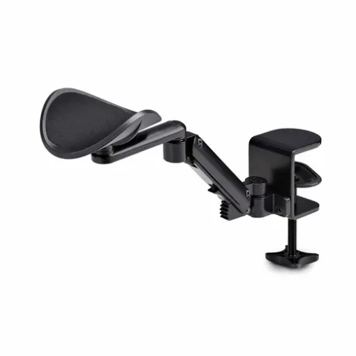 Picture of Startech.Com Adjustable Arm Rest for Office Desk, Ergonomic Arm/Elbow Support, 360-Degree Rotation, Clamp-On/No Drill Installation, Black - 1AHC-DESK-ARM-REST