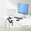 Picture of Startech.Com Adjustable Arm Rest for Office Desk, Ergonomic Arm/Elbow Support, 360-Degree Rotation, Clamp-On/No Drill Installation, Black - 1AHC-DESK-ARM-REST