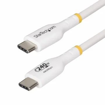 Picture of Startech.Com 4m White Usb-C Charging Cable, Usb-If Certified Usb C Cable, 240W Pd Epr, Usb 2.0 Type-C Laptop Charger Cord, Usb-C Data Transfer Cable, Tpe Jacket - Usb2epr4mw