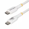 Picture of Startech.Com 3m White Usb-C Charging Cable, Usb-If Certified Usb C Cable, 240W Pd Epr, Usb 2.0 Type-C Laptop Charger Cord, Usb-C Data Transfer Cable, Tpe Jacket - Usb2epr3mw