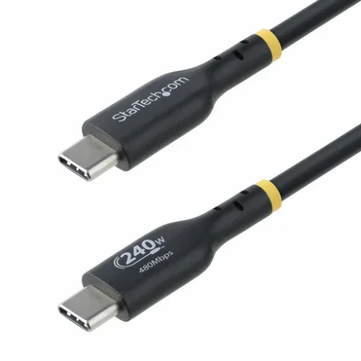 Picture of Startech.Com 3m Usb-C Charging Cable, Usb-If Certified Usb C Cable, 240W Pd Epr, Usb 2.0 Type-C Laptop Charger Cord, Usb-C Data Transfer Cable, Tpe Jacket, M/M - Usb2epr3m
