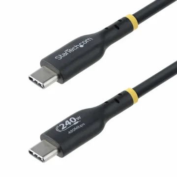 Picture of Startech.Com 4m Usb-C Charging Cable, Usb-If Certified Usb C Cable, 240W Pd Epr, Usb 2.0 Type-C Laptop Charger Cord, Usb-C Data Transfer Cable, Tpe Jacket, M/M - Usb2epr4m