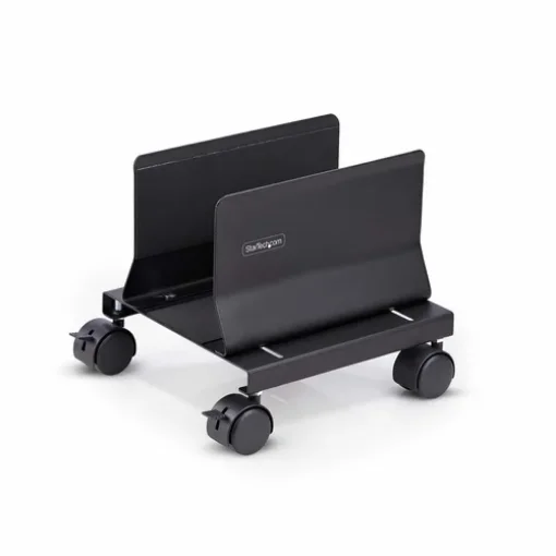 Picture of Startech.Com Computer Tower Cart, Rolling Mobile Cpu Caddy on Wheels (Casters), Max Load 46.3lb/21kg, Adjustable Pc Case Mount, Desktop Floor Stand, Steel Dolly - Cpumobilestnd