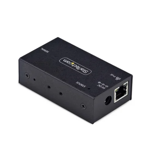 Picture of Startech.Com 1-Port Serial To Ethernet Adapter, 802.3af Poe Ip Serial Device Server for Remote RS232 Devices, Wall/Din Rail Mountable, RJ45 Lan To DB9 Serial Converter, Taa - I13P-SERIAL-ETHERNET