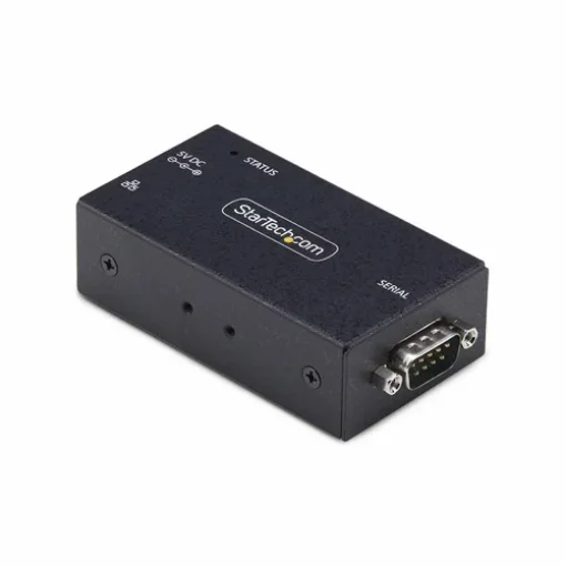 Picture of Startech.Com 1-Port Serial To Ethernet Adapter, Ip Serial Device Server for Remote RS232 Devices, Wall/Din Rail Mountable, Metal Housing, RJ45 Lan To DB9 Serial Converter - I13-SERIAL-ETHERNET