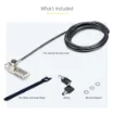 Picture of Startech.Com 10-Pack Dual-Access Laptop Lock, 6.5ft (2m) Keyed Alike and Combination Security Cable Lock for K-Slot Devices, Computer Anti-Theft Steel Cable - DUALKA10-LAPTOP-LOCK