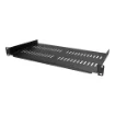 Picture of Startech.Com 1U Server Rack Shelf - Universal Vented Rack Mount Cantilever Tray for 19" Network Equipment Rack & Cabinet - Heavy Duty Steel - Weight Capacity 44lb/20kg - 10" Deep Shelf, Black - CABSHELFV1U