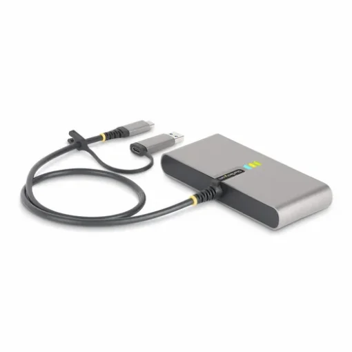 Picture of Startech.Com 2-Port Usb-C Hub with Ethernet and Rs-232, Attached Usb-C To Usb-A Dongle, 100W Pd Pass-Through, 2x Usb-A 5Gbps, Gigabit Ethernet, RS232 Serial (Ftdi) - 5G2a1sgbb-Usb-C-Hub