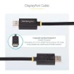 Picture of Startech.Com 2m Displayport 2.1 Cable, Vesa Certified DP40 Displayport Cable w/UHBR10/HDR/HDCP 2.2, 8K 60Hz/4K 144Hz W/Dsc 1.2a, 40Gbps, Dp 2.1 Cable, Uhd Monitor Cord, M/M - DP21-2M-DP40-CABLE