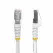 Picture of Startech.Com 50cm White CAT8 Ethernet Cable, Snagless RJ45, 25G/40G, 2000MHz, 100W Poe++, S/Ftp, 26AWG Pure Bare Copper Wire, Lszh, Shielded Network Patch Cord W/Strain Reliefs, Fluke Channel Tested - NLWH-50C-CAT8-PATCH