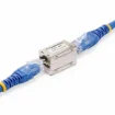 Picture of Startech.Com Shielded RJ45 Coupler, Inline Cat6a Coupler, Female To Female (F/F) T568B Pinout, Shielded Ethernet Cable Extension - IN-CAT6A-COUPLER-S1