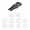 Picture of Startech.Com RJ45 Port Locks - 10 Pack with Security Key, Locking RJ45 Port Blocker/Dust Cover, Reusable Ethernet/Lan Port Protector, Snap in RJ45 Dust Blocker for Servers/Switches/Wall Plates - RJ45LOCKANDKEY