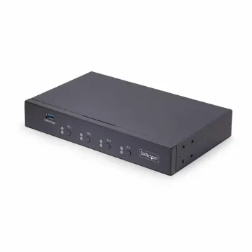 Picture of Startech.Com 4-Port Km Switch with Mouse Switching, Usb Switch for Keyboard/Mouse, 3.5mm/USB Audio, Peripheral Sharing for 4 Computers, Taa Compliant - P4a20132-Km-Switch