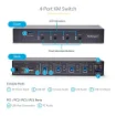 Picture of Startech.Com 4-Port Km Switch with Mouse Switching, Usb Switch for Keyboard/Mouse, 3.5mm/USB Audio, Peripheral Sharing for 4 Computers, Taa Compliant - P4a20132-Km-Switch