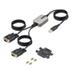 Picture of Startech.Com 13ft (4m) 2-Port Usb To Serial Adapter Cable, Interchangeable DB9 Screws/Nuts, Com Retention, Usb-A To DB9 RS232, Ftdi, Level-4 Esd Protection, Windows/Macos/Chromeos/Linux - Rugged Tpe Construction - 2P6ffc-Usb-Serial