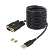 Picture of Startech.Com 10ft (3m) Usb To Serial Adapter Cable, Com Retention, Interchangeable Screws/Nuts, Usb-A To DB9 RS232, Ftdi Ic, Esd Protection, Windows/Macos/Linux - 1P10ffc-Usb-Serial