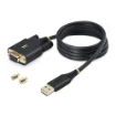 Picture of Startech.Com 3ft (1m) Usb To Null Modem Serial Adapter Cable, Interchangeable DB9 Screws/Nuts, Com Retention, Usb-A To RS232, Ftdi, Level-4 Esd Protection, Windows/Macos/Chromeos/Linux - Rugged Tpe Construction - 1P3ffcnb-Usb-Serial
