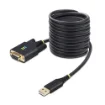 Picture of Startech.Com 10ft (3m) Usb To Null Modem Serial Adapter Cable, Interchangeable DB9 Screws/Nuts, Com Retention, Usb-A To RS232, Ftdi, Level-4 Esd Protection, Windows/Macos/Chromeos/Linux - Rugged Tpe Construction - 1P10ffcn-Usb-Serial