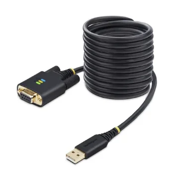 Picture of Startech.Com 10ft (3m) Usb To Null Modem Serial Adapter Cable, Interchangeable DB9 Screws/Nuts, Com Retention, Usb-A To RS232, Ftdi, Level-4 Esd Protection, Windows/Macos/Chromeos/Linux - Rugged Tpe Construction - 1P10ffcn-Usb-Serial