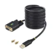 Picture of Startech.Com 10ft (3m) Usb To Null Modem Serial Adapter Cable, Interchangeable DB9 Screws/Nuts, Com Retention, Usb-A To RS232, Ftdi, Level-4 Esd Protection, Windows/Macos/Chromeos/Linux - Rugged Tpe Construction - 1P10ffcn-Usb-Serial