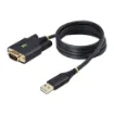 Picture of Startech.Com 3ft (1m) Usb To Serial Adapter Cable, Com Retention, Interchangeable Screws/Nuts, Usb-A To DB9 RS232, Ftdi Ic, Esd Protection, Windows/Macos/Linux - 1P3ffcb-Usb-Serial