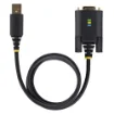 Picture of Startech.Com 3ft (1m) Usb To Serial Adapter Cable, Com Retention, Interchangeable Screws/Nuts, Usb-A To DB9 RS232, Ftdi Ic, Esd Protection, Windows/Macos/Linux - 1P3ffcb-Usb-Serial