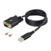 Picture of Startech.Com 3ft (1m) Usb To Serial Adapter Cable, Com Retention, Interchangeable Screws/Nuts, Usb-A To DB9 RS232, Ftdi Ic, Esd Protection, Windows/Macos/Linux - 1P3ffcb-Usb-Serial