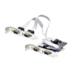 Picture of Startech.Com 4-Port Serial Pcie Card, Quad-Port Pci Express To RS232/RS422/RS485 (DB9) Serial Card, Low-Profile Bracket Incl., 16C1050 Uart, Windows/Linux, Taa Compliant - Level-4 Esd Protection - PS74ADF-SERIAL-CARD