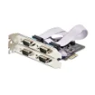 Picture of Startech.Com 4-Port Serial Pcie Card, Quad-Port Pci Express To RS232/RS422/RS485 (DB9) Serial Card, Low-Profile Bracket Incl., 16C1050 Uart, Windows/Linux, Taa Compliant - Level-4 Esd Protection - PS74ADF-SERIAL-CARD