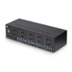 Picture of Startech.Com 4-Port Dual-Monitor Displayport Kvm Switch, 4K 60Hz, 2x Usb 5Gbps Hub Ports, 2x Usb 2.0 Hid Ports, Hotkey and Push-Button Switching, Taa Compliant - 3.5mm Audio, Hdcp - P4dd46a2-Kvm-Switch
