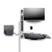 Picture of Startech.Com Wall Mount Workstation, Vesa Mount for 32" Monitors (22lb/10kg), Fully Articulating Single Monitor Mount & Keyboard Tray W/Desktop Computer/Pc Bracket, Standing Desk - 2PASTSC-WALL-MOUNT