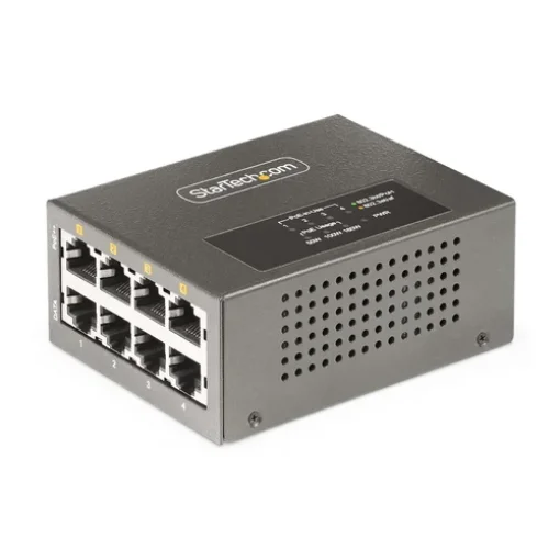 Picture of Startech.Com 4-Port Multi-Gigabit Poe++ Injector, 5/2.5/1G Ethernet (Nbase-T), Poe/Poe+/Poe++ (802.3af/802.3at/802.3bt), 160Watts Power Budget, Wall/Din Rail Mountable, Unmanaged - AS445C-POE-INJECTOR