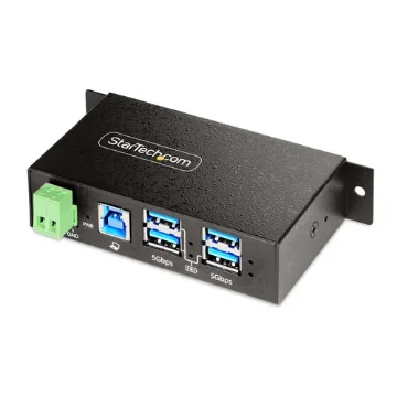 Picture of Startech.Com 5G4aindrm-Usb-A-Hub Interface Hub Usb 3.2 Gen 1 (3.1 Gen 1) Type-B 5000 Mbit/S Black - 5G4aindrm-Usb-A-Hub