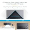 Picture of Startech.Com Clamp-On Steel Desk Corner Sleeve for L-Shaped/Corner Desk, for 0.5-1.5in (12.7-38.1mm) Desks, Increase Space for Keyboard/Mouse, Desk Extender/Tray for Wooden/Steel Desks, Ships Assembled - Dskcrnrslv