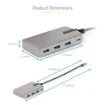 Picture of Startech.Com 4-Port Usb-C Hub with Usb-C Dp Alt Mode Video Output 4K 60Hz - 3x Usb-A, 1x Usb Type-C, 100W Power Delivery Pass-Through, Usb 3.2 10Gbps, 1ft/30cm Cable, Portable Usb Hub - Hb31c3a1cdppd3
