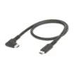 Picture of Startech.Com 1.6ft (50cm) Rugged Right Angle Usb-C Cable, Usb 3.2 Gen 2 (10 Gbps), Full-Featured Usb C To C Data Transfer Cable, 4K 60Hz Dp Alt Mode, 100W Power Delivery - 90 Degree Usb Type-C Cable - Rusb31cc50cmbr