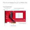 Picture of Startech.Com U.3 To Pcie Adapter Card, Pcie 4.0 x4 Adapter for 2.5" U.3 Nvme Ssds, Sff-Ta-1001 Pci Express Add-In Card for Desktops/Servers, Taa Compliant - Os Independent - Pex4sff8639u3