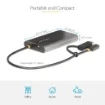 Picture of Startech.Com Usb-C To Dual-Hdmi Adapter - Usb-C or a To 2x Hdmi - 4K 60Hz - 100W Power Delivery Pass-Through - 1ft (30cm) Built-In Cable - Usb To Hdmi Multi-Monitor Converter for Laptop - Taa - 109B-USBC-HDMI