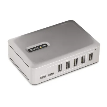 Picture of Startech.Com 7-Port Usb-C Hub - 5x Usb-A + 2x Usb-C - Self-Powered w/65W Power Supply - Usb 3.1 10Gbps - Desktop/Laptop Usb Hub w/3ft Usb-If Certified Locking Cable - Usb C Hub - 10G5a2cs-Usb-C-Hub