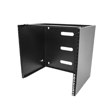 Picture of Startech.Com 10U Wall Mount Network Rack - 14 Inch Deep (Low Profile) - 19" Patch Panel Bracket for Shallow Server, It Equipment, Network Switches - 77lbs/35kg Weight Cap., Black - RACK-10U-14-BRACKET
