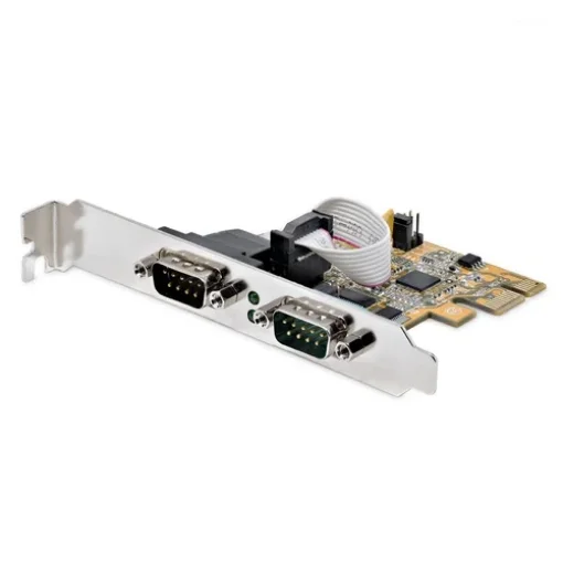 Picture of Startech.Com 2-Port Pci Express Serial Interface Card, Dual Port Pcie To RS232 (DB9) Serial Card, 16C1050 Uart, Low/Full Profile Brackets, Com Retention, for Windows/Linux - 21050-Pc-Serial-Lp