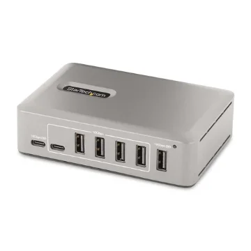 Picture of Startech.Com 10-Port Usb-C Hub - 8x USB-A/2x Usb-C - Self-Powered w/65W Power Supply - Usb 3.1 10Gbps - Desktop/Laptop Usb Hub W/Usb-If Certified 3ft Locking Cable, Usb C Hub - 10G8a2cs-Usb-C-Hub