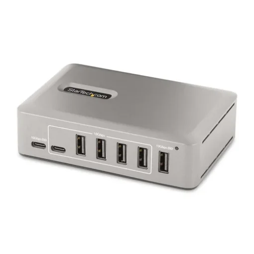 Picture of Startech.Com 10-Port Usb-C Hub - 8x USB-A/2x Usb-C - Self-Powered w/65W Power Supply - Usb 3.1 10Gbps - Desktop/Laptop Usb Hub W/Usb-If Certified 3ft Locking Cable, Usb C Hub - 10G8a2cs-Usb-C-Hub