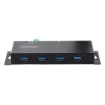 Picture of Startech.Com 4-Port Industrial Usb 3.0 5Gbps Hub, Rugged Usb Hub with Esd Protection, Din/Wall/Desk Mountable Usb-A Hub, Usb Expander W/Locking Ports, Heavy Duty - Taa - 5G4aindnp-Usb-A-Hub