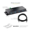 Picture of Startech.Com 4-Port Industrial Usb 3.0 5Gbps Hub, Rugged Usb Hub with Esd Protection, Din/Wall/Desk Mountable Usb-A Hub, Usb Expander W/Locking Ports, Heavy Duty - Taa - 5G4aindnp-Usb-A-Hub
