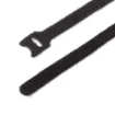 Picture of Startech.Com 6in Hook and Loop Cable Ties - 50 Pack - Black - Reusable Cable Straps - Adjustable and Flexible - Cord Organizer Tie/Wraps for Cable Management - Wire Loop Ties - B506I-HOOK-LOOP-TIES