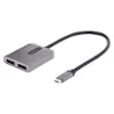 Picture of Startech.Com Usb-C To Dual Displayport 1.4 Adapter, Usb Type-C Multi-Monitor Mst Hub, Dual 5K 60Hz Dp Laptop Display Extender / Splitter, Hdr, Extra-Long Built-In Cable - Windows Only - Mst14cd122dp