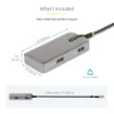 Picture of Startech.Com Usb-C Multiport Adapter - 4K 60Hz Hdmi W/Hdr - 3-Port Usb Hub - 100W Power Delivery Pass-Through - Works with Chromebook Certified - Windows/Macos/Ipados/Android™ - 104B-USBC-MULTIPORT